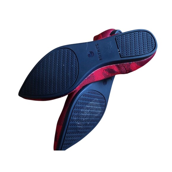 Rothys Red Camo The Point Flats Shoes Womens 6.5 Rare Pointed Ballet Camouflage - Picture 6 of 7